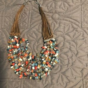 Coral/Turquoise Strand Necklace
